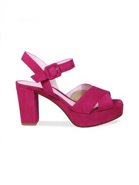 SOLE BLISS Ruby Hot Pink Suede Heels 41